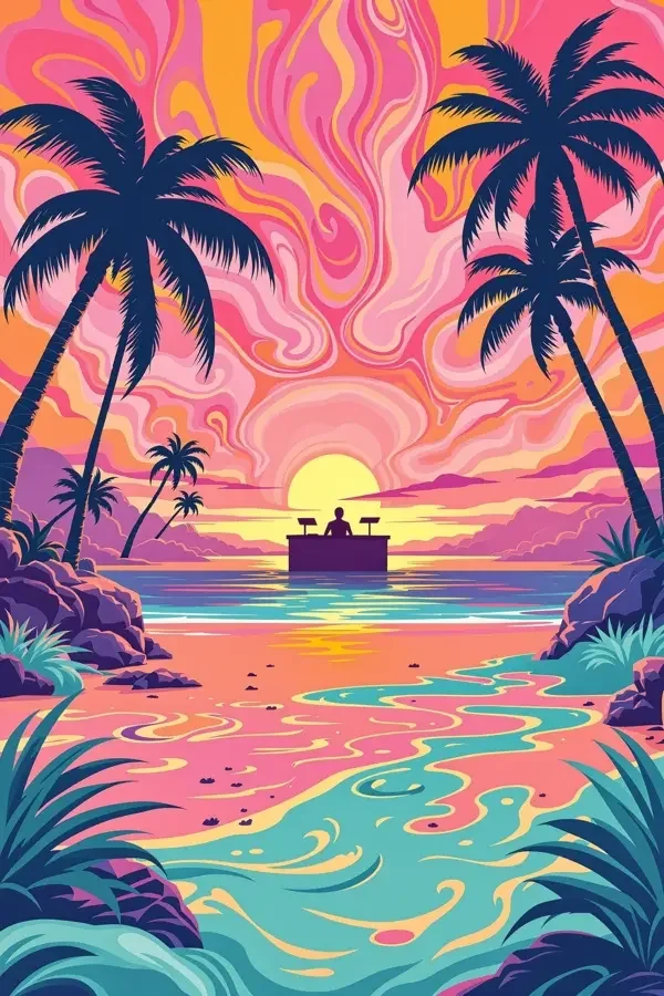伊比萨日出 旅行海报
