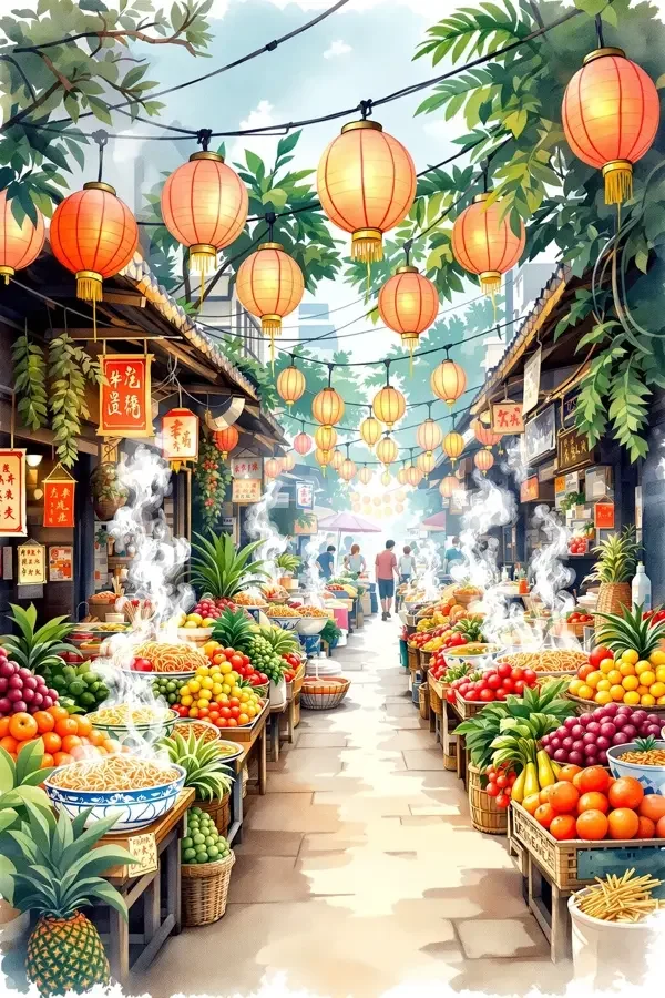 美食地图 旅行海报