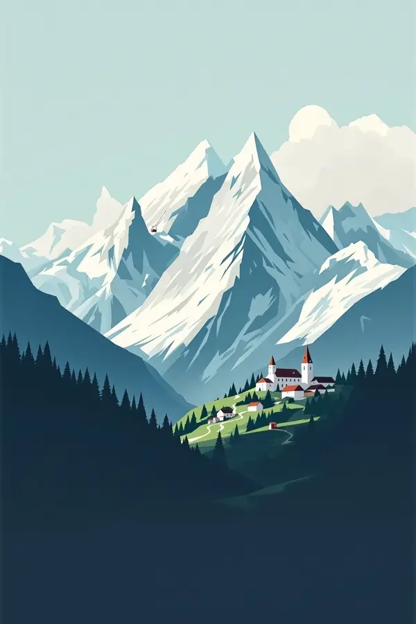 阿尔卑斯回声 旅行海报